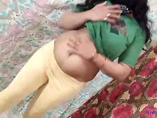 Lush Indian cougar is dancing in front of the camera and rubbing her hefty tits