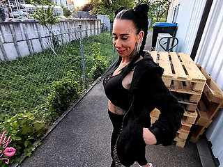Boss Fucks Slut CandySuck Without Warning in Public