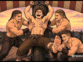 Tied To The Longship Mast, Viking Captive (2D Anime)