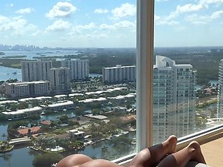 Tanning Naked on the Balcony Giving the Neighbours a Nice Show