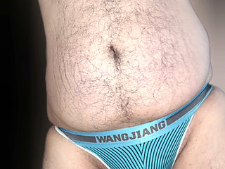 Nice Cum Using Blue Jocktrap