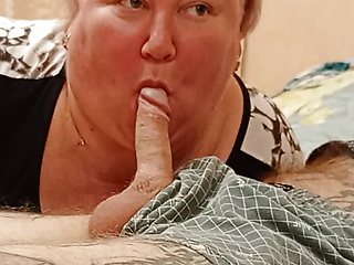 Stepmom loves to wake me up with a deep blowjob