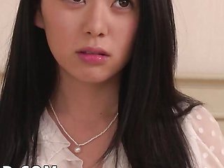 Horny Japanese , Risa Shimizu, gets creampied in a powerful hardcore porno session by a lucky man - uncensored JAV!