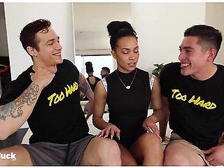 Qb1 Fucks His Best Wide Receiver In Jock Strap And Slutty Cheerleader! - Jayden Marcos