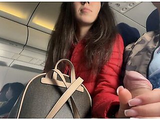 Katty West In Risky Public Jerking Off On A Plane Full Of People - Public Dick Flashing