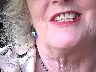 Auntjudys - 66yo Hairy Mature GILF Mrs. Claire Sucks Your Cock in the Garden (pov)