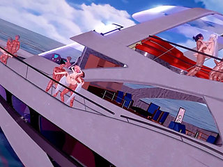 Zenless Zone Zero - Wild Sex Yacht Party with Velina, Belle & Remielle - 3D Hentai Animations