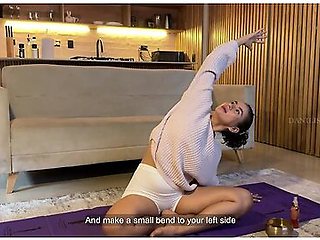 Yoga Teacher With Her Student