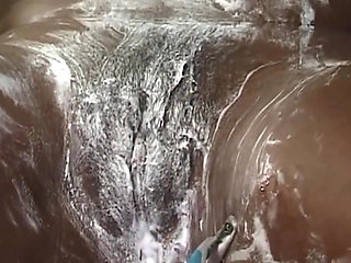 Insatiable Ebony MILF Shaved Smooth Before Double Teaming