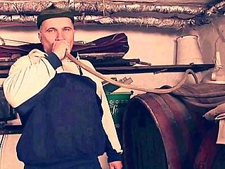 Vintage Porn of an Old Lady with Hairy Pussy Cumshot by Her Husband