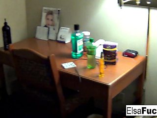 Elsa Jean Flaunts Hotel Room and Pussy