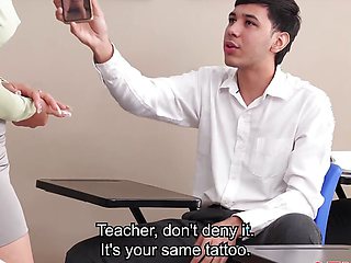 Horny MILF Teacher Paty Creampied by Her Student in the Classroom