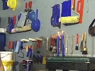 Mature German Slut Dominated by Her Master in the Workshop