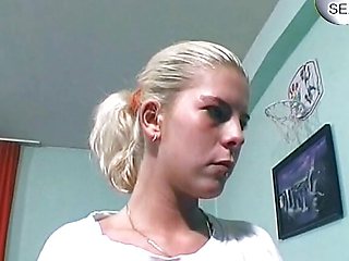 Sexy German blonde fucked in the bedroom