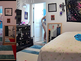 Oblivious woman undressing and more