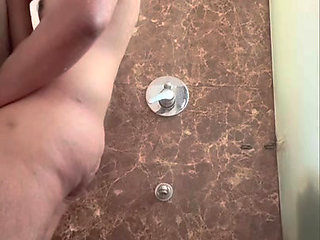 IndiaTwink Jerks His Hard Cock in Steamy Shower