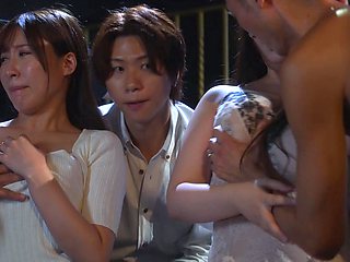 Japanese group sex with pussy licking and fucking