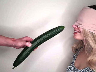 Blindfolded Step-Sister Tricked into Cum-Tasting Blowjob