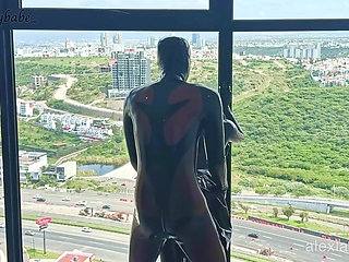 Horny in Latex Enjoying the View - Alex Latex