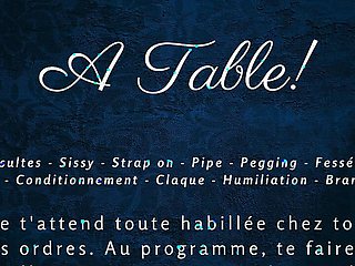 French Dirty Talk   Your Mistress milks you at the table and makes you eat your