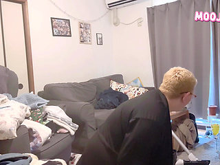 Open Robe Cleaning Boobs out