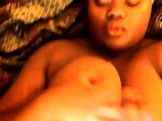 Big Black BBW With Huge Natural Tits On Webcam