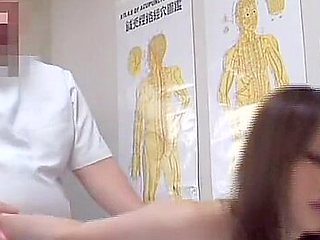 Busty Jap girl gets fingered in erotic voyeur massage video