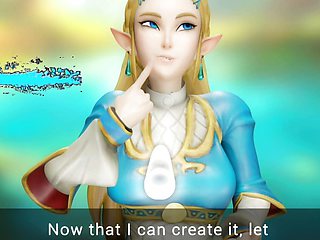 Royal Training - Zelda has made a floating light and is masturbating and fucking herself