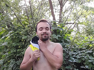 Outdoor jerking off