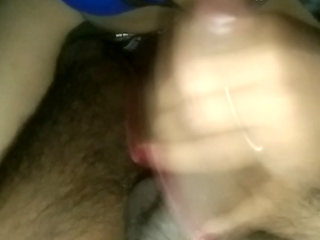 Indian sexy wife sucking big dick with husband at night
