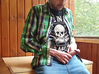 Russian man solo masturbation amateur homemade Sasha Earth