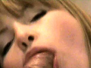 Warning Fantastic blonde big cock blowjob and cumshot