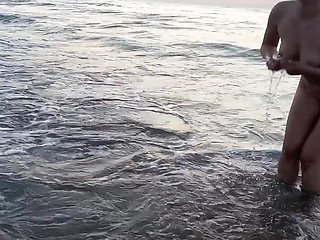 Naked Masturbation on the Sea!