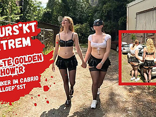 Teen & MILF Pee on Mechanic in Car – Full Bladder Golden Shower