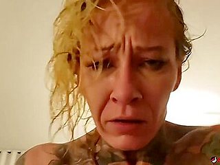 Inked-up, Rough-looking Bitch Amanda Doll Gets Fucked In Pov