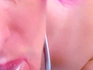 Cum Between Tits Curvy MILF Blowjob