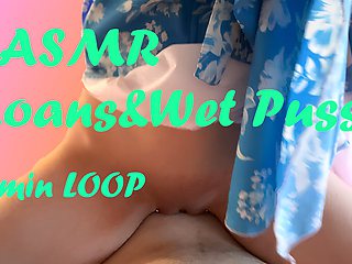 ASMR just listen to loud moans, squelches and squishes of this lustful hole (15 min looped)