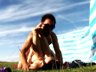 Perverse Wife Gets Her Pussy Breaked on the Beach by Her Husband with a Big Hard Cock