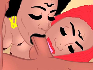 Fun Sexy Big Butt Ebony Threesome to Open a Portal