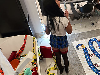 Games of Cum Halloween Special Exclusive Snakes and Ladders Game with Two Halloween Sluts Angel and Lina