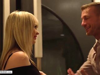 Lilly Bell Drenches Big Tits Fan with Facial