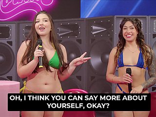 Monique Bertolini, Curvy Brazilian TV Host with Big Tits, Rams a Plug Deep into Long-Haired Raff