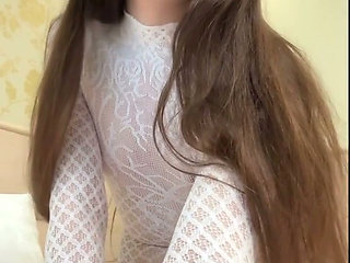 Mistress Julia JOI - Sheer White Dress, Nipple Clamps, Trimmed Pussy & Verbal Humiliation