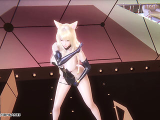 Mmd Hyo Min - Nice Body Ahri Sexy Striptease League of Legends Hentai Uncensored 4K 60fps