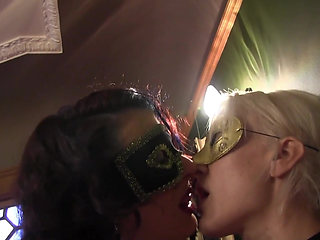 Cute blonde teen is a slave to this BDSM orgy