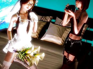 A risky photoshoot just before the wedding day (3D Hentai)