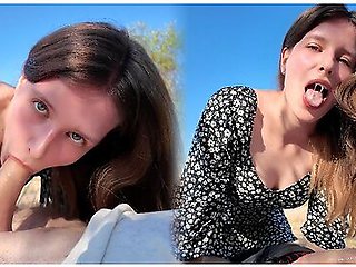 Visiting Public Beach To Suck Dick & Swallow Cum Before Going Swimming