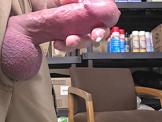 Edging fat mushroom tipped cock