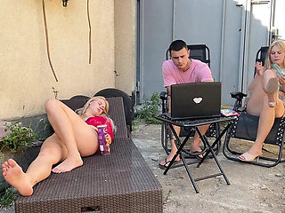 Cuckold Fantasy: Girlfriend Watches Her BF Fuck Her Sister and Best Friends Join In