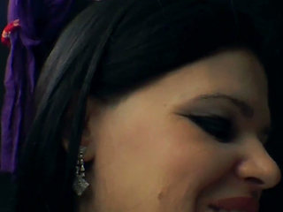 Gothic Facesitting Domination - Black-haired Domme Rides Her Slave's Face
